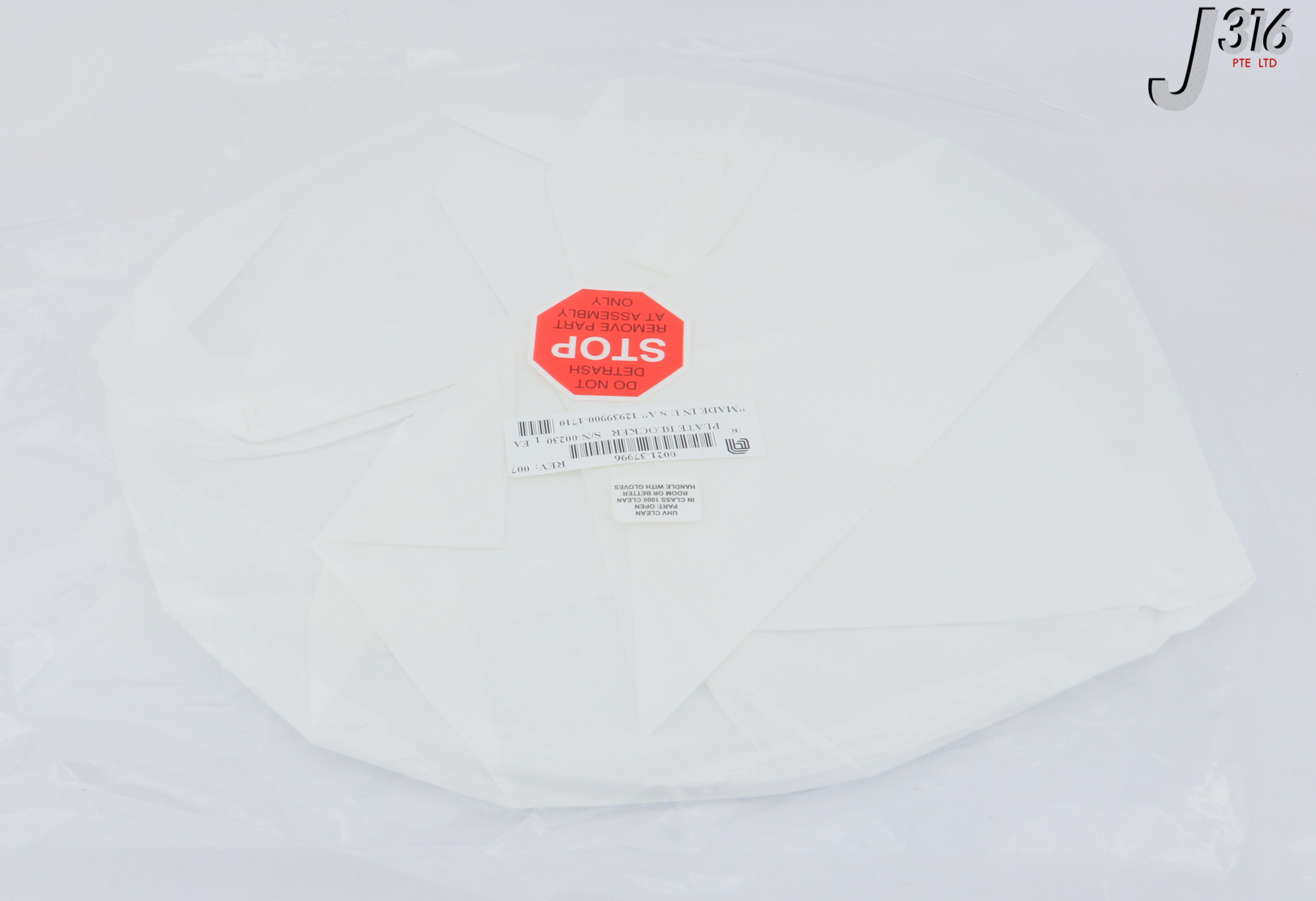 27912 APPLIED MATERIALS PLATE, BLOCKER WXZ 300MM (NEW) 0021-37996